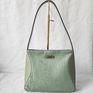 Auth Etro Milano Lime Green Shoulder Bag